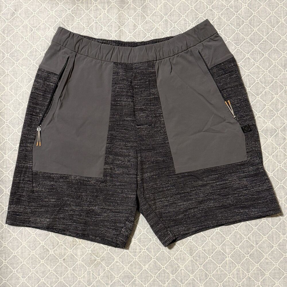 Lululemon Lab Varsa Drawstring Athletic Shorts Blue Gray Medium Men